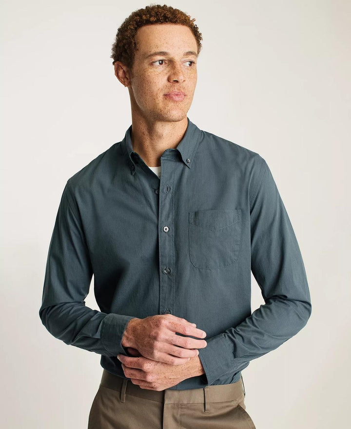 Translation missing: en.Bonobos Melange Shirt Grey Melange Sz Large Mens Slim-Fit Long Sleeve Button Up