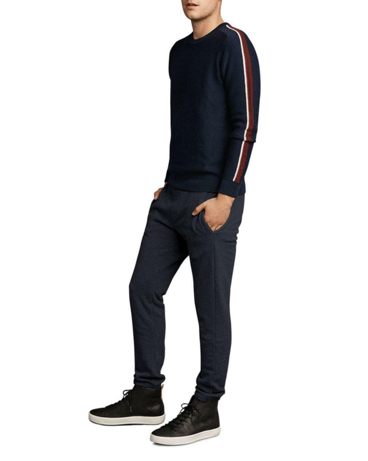 Translation missing: en.Velvet by Graham &amp; Spencer Wool Blend Tad Crewneck Sweater Navy-Size XL