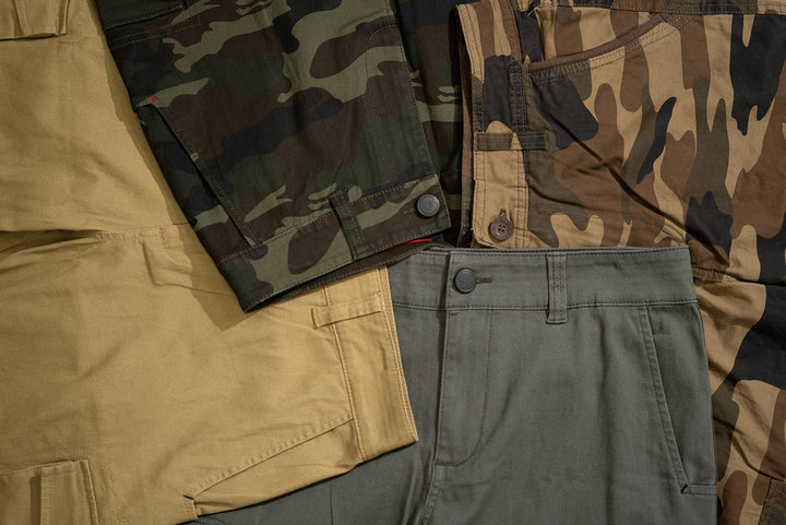 Translation missing: en.RAW X Men's Belted Classic Fit 12.5" Cotton Cargo Shorts Gray-34W
