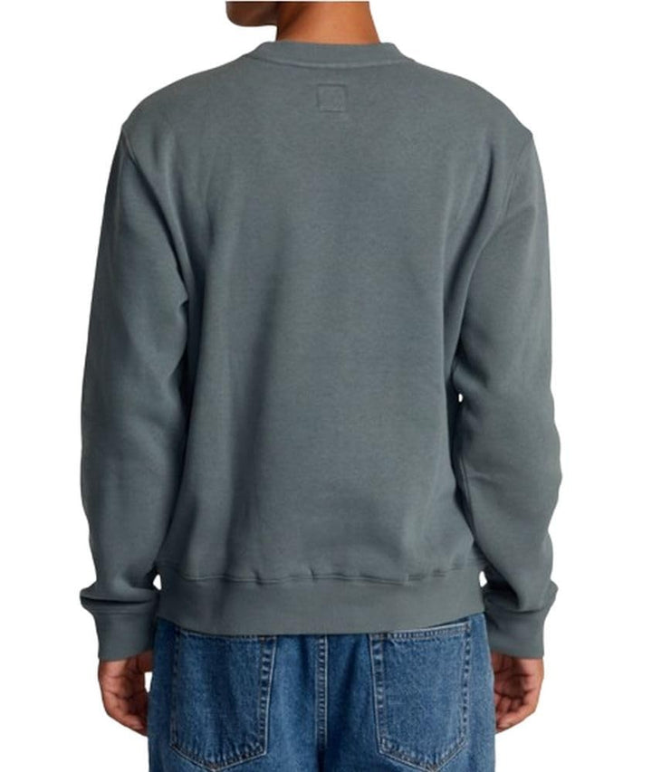 Translation missing: en.RVCA Mens Relaxed Fit Fleece Crewneck - Dayshift Crew Balsam Green, Large