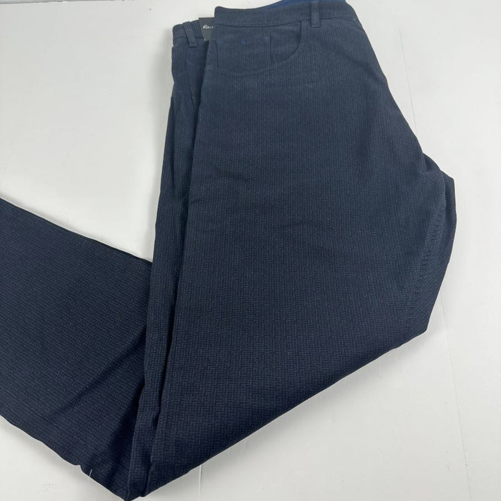 Translation missing: en.Robert Graham Kent Men's Tonal-Print Tailored Fit Pants in Navy-36x32
