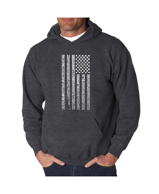 Translation missing: en.La Pop Art Men's Word Art Hoodie - Anthem in Dark Grey-XL