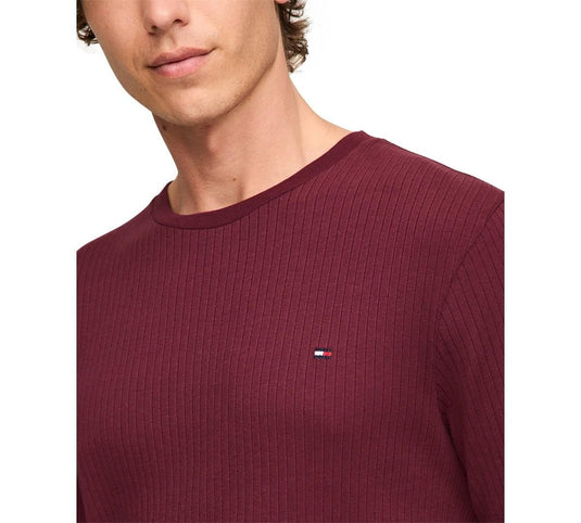 Translation missing: en.Tommy Hilfiger Pajama Shirt Port Red Size Small Men's Ribbed Long-Sleeve  Cotton