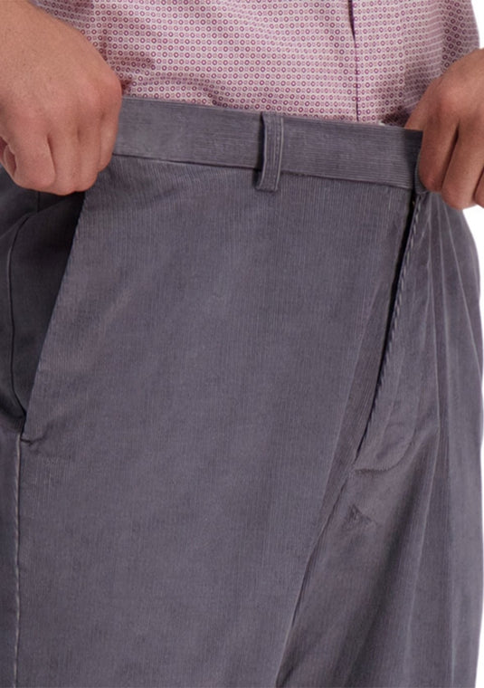 Translation missing: en.Haggar Men's Classic-Fit Premium Stretch Corduroy Pants Charcoal Grey-36x30