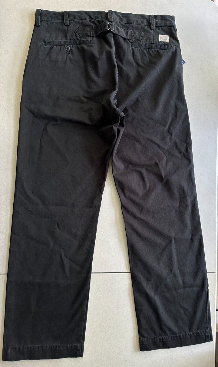Translation missing: en.Polo Ralph Lauren Men's Heritage Twill Relaxed Fit Buckle Tab Pants Black-32/32