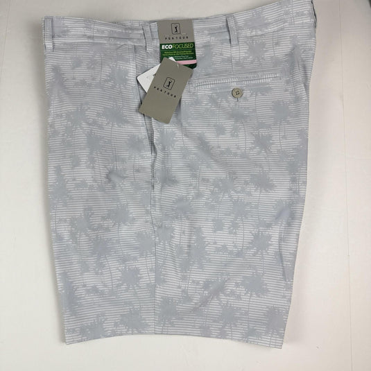 Translation missing: en.PGA TOUR Golf Shorts Gray Dawn Size 40 Shadow Palm Printed 8in Inseam  Stretch