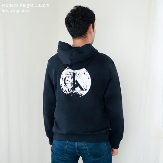 Translation missing: en.Calvin Klein Mens Earth-Print Hoodie Black Beauty-Size Small