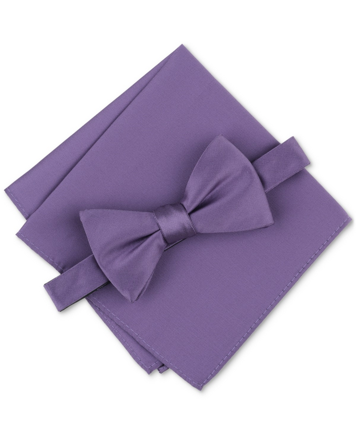 Translation missing: en.Alfani Men's Textured Bow Tie &amp; Pocket Square Set Wedding Formal Volume Pricing