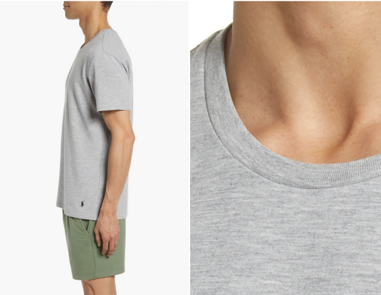 Translation missing: en.Polo Ralph Lauren Mini Terry Crewneck Pajama Shirt in Grey-XL