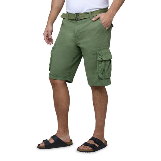 Translation missing: en.RAW X Men's Belted Classic Fit 12.5" Cotton Cargo Shorts Grass Green-50W