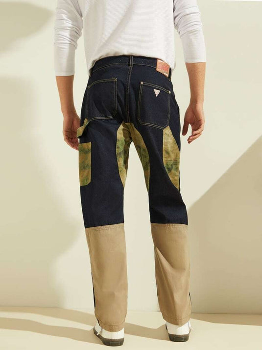 Translation missing: en.Guess Men's Century Explorer Cargo Jeans Camo Accents in Th Explorer Wash-33/32