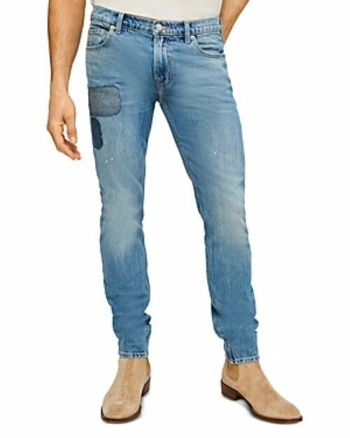 Translation missing: en.7 for All Mankind the Stacked Skinny Jeans in Saturday Afternoon Blue-34/34