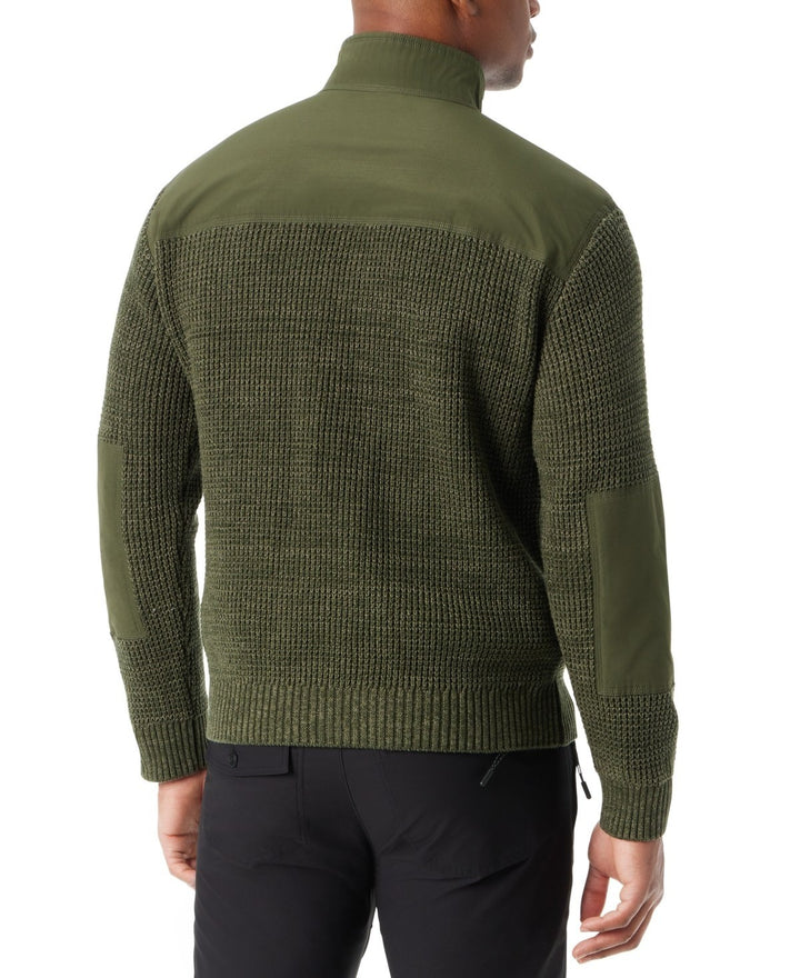 Translation missing: en.Bass Outdoor Sweater Men's Small Green Quarter-Zip Long Sleeve Pullover Patch
