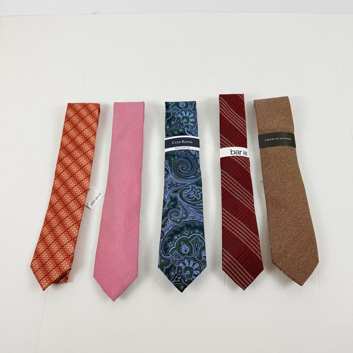 Translation missing: en.Tommy, Calvin Klein, PE, MK Lot of 5 Premium Silk Polyester Ties Assorted-OS