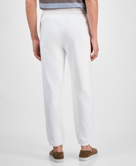 Translation missing: en.Hugo Boss Men's Dacusi Relaxed-Fit Logo Embroidered Joggers Natural White-2XL