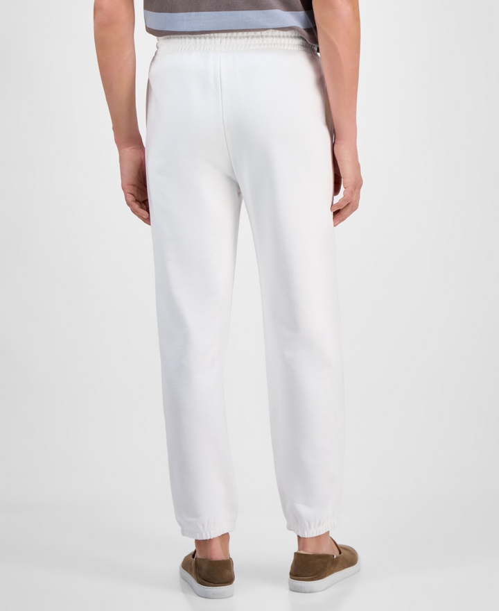 Translation missing: en.Hugo Boss Men's Dacusi Relaxed-Fit Logo Embroidered Joggers Natural White-2XL