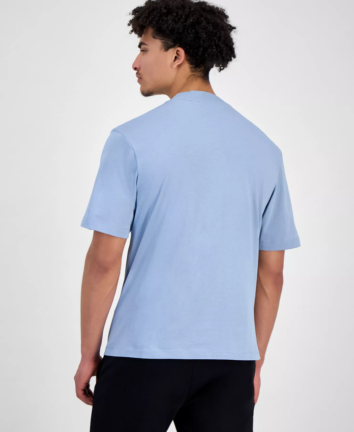 Translation missing: en.Hugo Boss Mens Hugo Nalax Logo Graphic T-Shirt Cotton Pastel Blue-Small