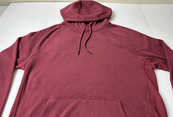 Translation missing: en.Bass Outdoor Men's Bay Stretch Waffle-Knit Hoodie in Oxblood Red-2XL