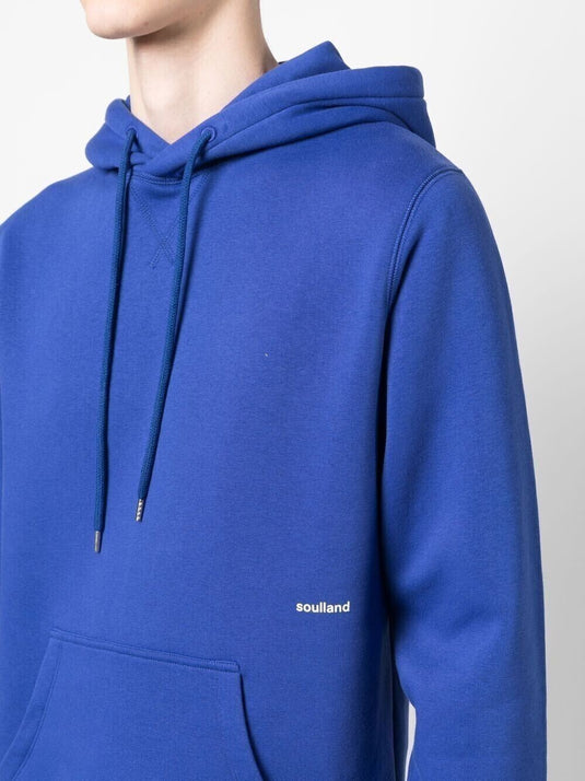 Translation missing: en.Soulland Men's Wallance Reg Fit Pullover Hoodie in Royal Blue-XL