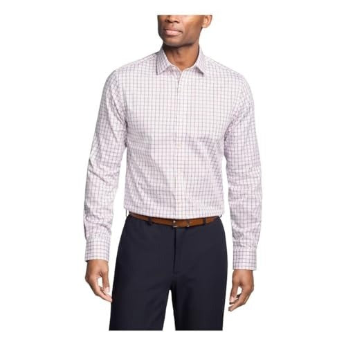 Translation missing: en.Tommy Hilfiger Dress Shirt Mens 15.5 32/33 White Multi Regular Fit Stretch Twill