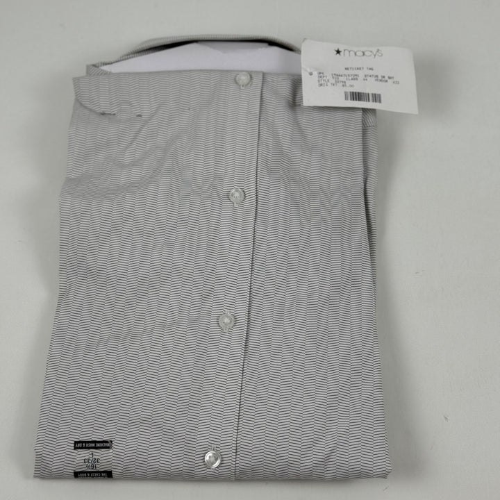 Translation missing: en.Calvin Klein Mens Steel Reg Fit Stretch Wrinkle Free Dress Shirt Grey-16.5 32/33