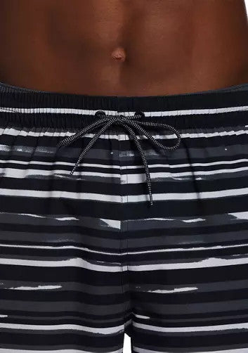 Translation missing: en.Nike Men's Stripe Breaker 9" Volley Shorts In Black-Size Small