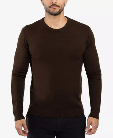 Translation missing: en.X-Ray Men's Basic Crewneck Pullover Midweight Sweater - Dark Brown-Medium