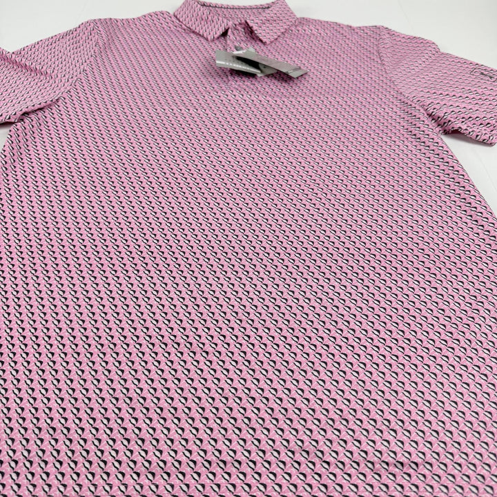 Translation missing: en.Pga Tour Mens Athletic fit Short Sleeve Golf Polo Shirt Pink Size Large Stretch