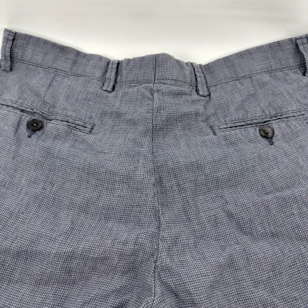 Translation missing: en.The Men's Store at Major Dept Store Linen Micro-Houndstooth Sport Shorts Navy-32