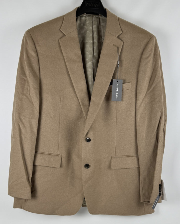 Translation missing: en.Michael Kors Men's Wool Cashmere Silk Luxury Classic Fit Sport Coat Tan-46L
