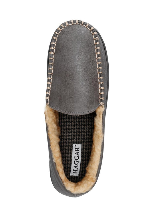 Translation missing: en.Haggar Men's Smooth Venetian Indoor/Outdoor Slipper - Grey-L 9.5-10.5