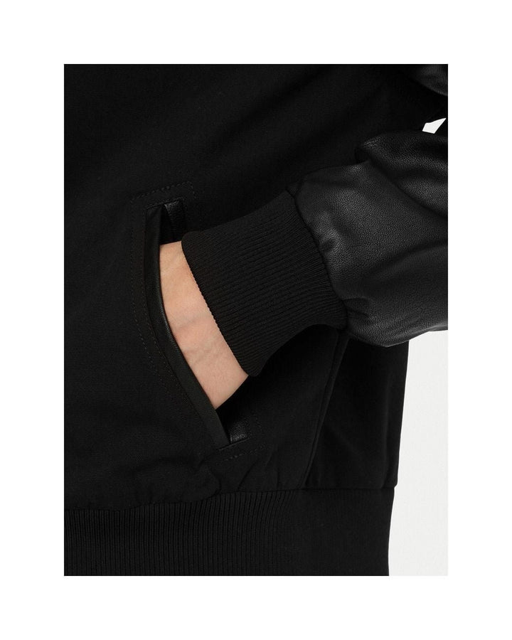 Translation missing: en.Calvin Klein Men's Varsity Monogram Wool Blend Bomber Jacket Black-Medium