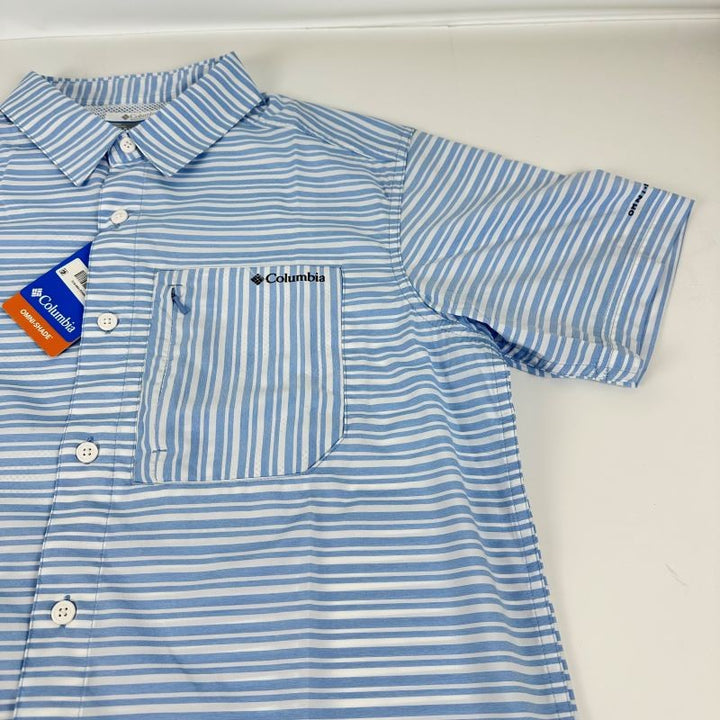 Translation missing: en.Columbia Mens Twisted Creek III Short Sleeve Shirt Jet Stream Basi Blue-Medium