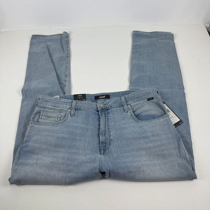 Translation missing: en.Mavi Men's Zach Straight Leg Stretch Jeans in Sky Seattle Blue-38x32
