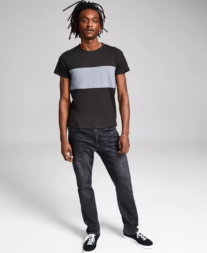 Translation missing: en.And Now This Men's Bold Stripe T-Shirt in Black-2XL