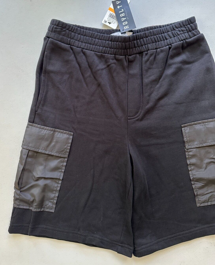 Translation missing: en.Royalty by Maluma Men's Relaxed-Fit Mixed-Media 9-1/2 Utility Shorts Black-XL