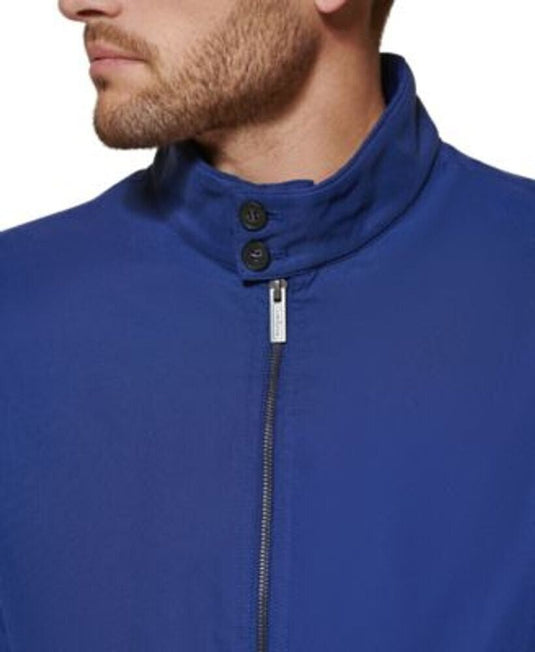 Translation missing: en.Club Room Men's Regular-Fit Solid Bomber Jacket in Navy-Small