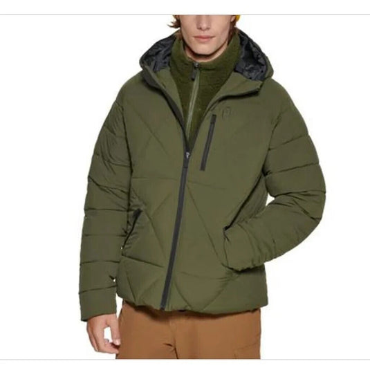 Translation missing: en.Bass Outdoor Men's Glacier Hiking Jacket in Forest Night Green-Size Medium