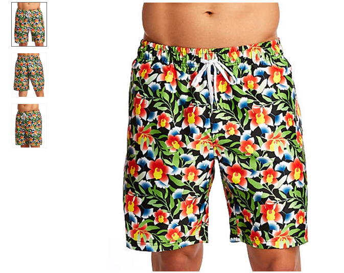 Translation missing: en.2xist Men's Catalina 16" Swim Shorts M15116 in FLORAL NEON/WHITE-Medium