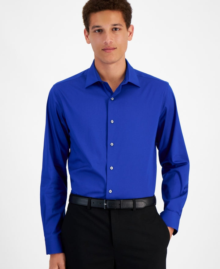 Translation missing: en.Alfani Dress Shirt Mens 14-14.5 32/33 Lazulite  Slim-Fit Temperature Regulate