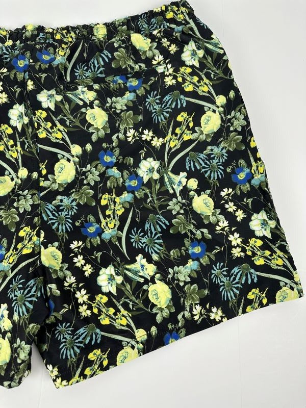Translation missing: en.INC Mens Evan Garden Quick-Dry Floral-Print 5" Swim Trunks Black Multi-2XL