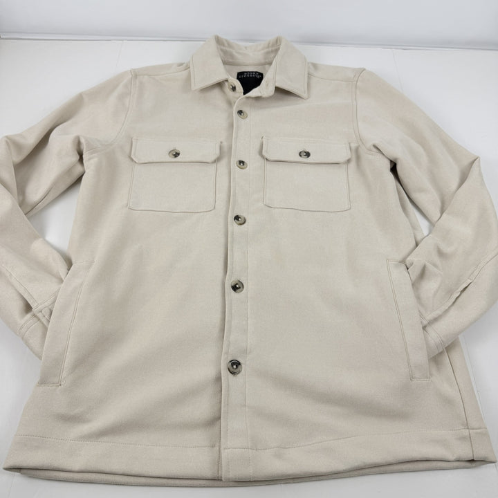 Translation missing: en.Essex Crossing Men's Shirt Jacket Size Medium Beige Overshit Stretch Pockets