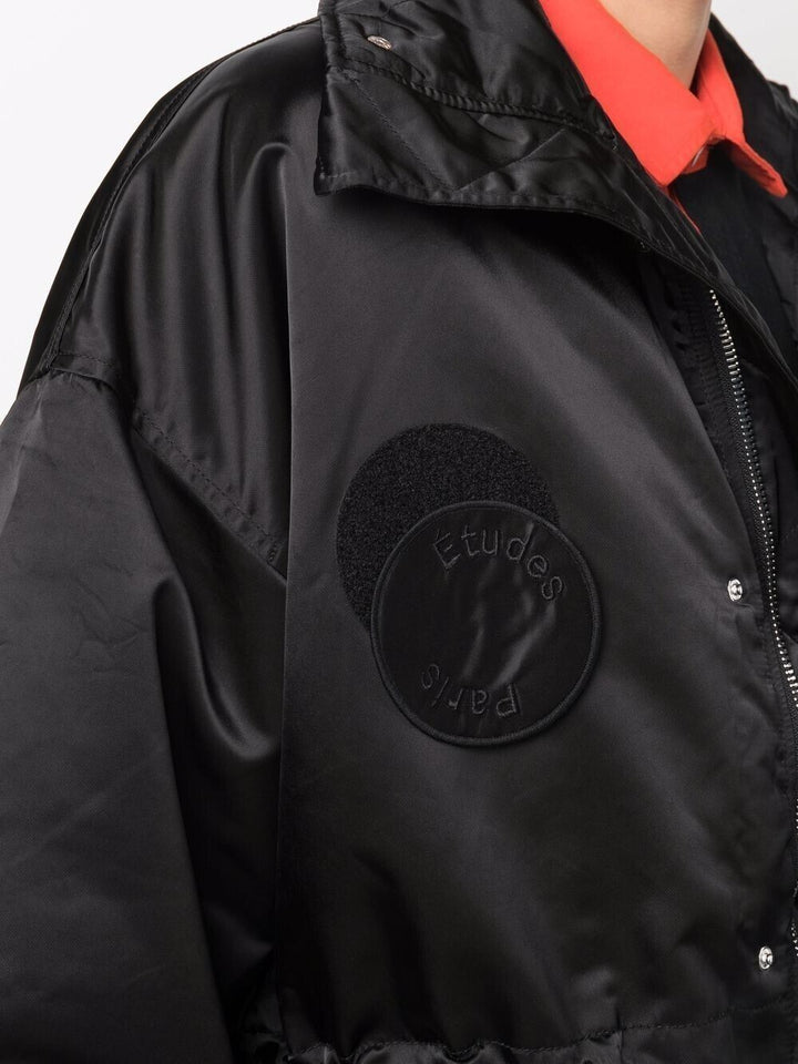Translation missing: en.ETUDES Ohio Men's Black Long Padded Zipped-Hood Coat-EU 50 US Large