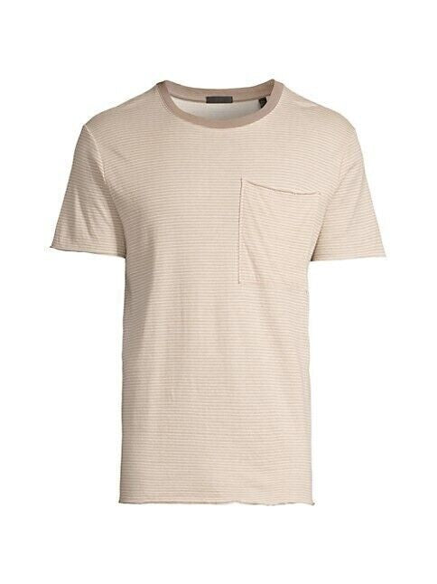 Translation missing: en.Atm Anthony Thomas Melillo Men's Cotton Double Face Stripe Pocket Tee Wheat-Smal