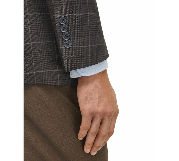 Translation missing: en.B by B by Brooks Brothers Mens Classic-Fit Wool Blend Sport Coat Brown Multi-44L