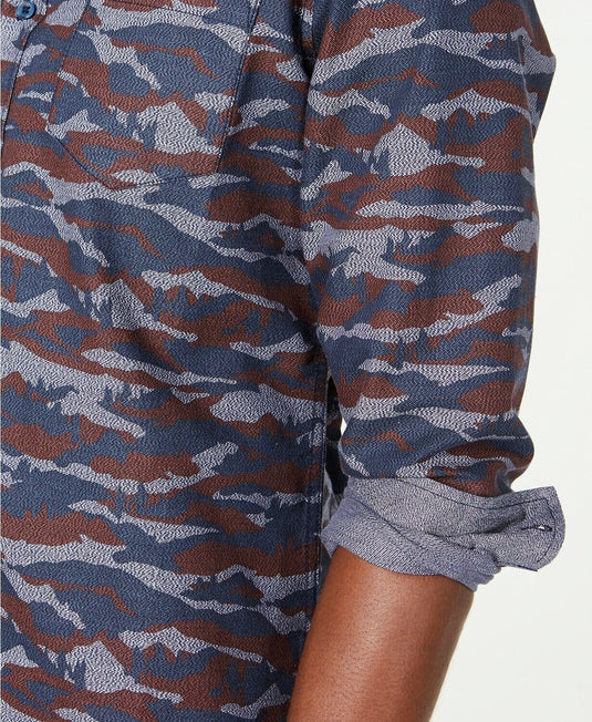 Translation missing: en.American Rag Men's Camo Grindle Shirt Navy Size 2XL