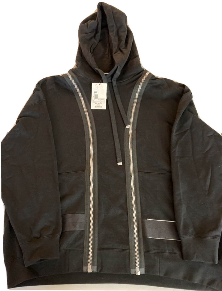 Translation missing: en.Zucca Men's 15 ZIPPED SWEATSHIRT Hoodie Relaxed Fit Black-Medium