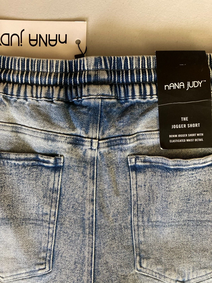 Translation missing: en.nANA jUDY Men's The Jogger Regular-Fit Stretch Denim Shorts Sunbleach Blue-Med