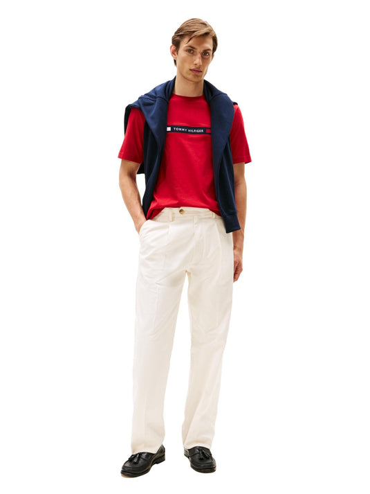 Translation missing: en.Tommy Hilfiger Men's Big &amp; Tall Chest Insert Short Sleeve T-Shirt Med Red-2XLT