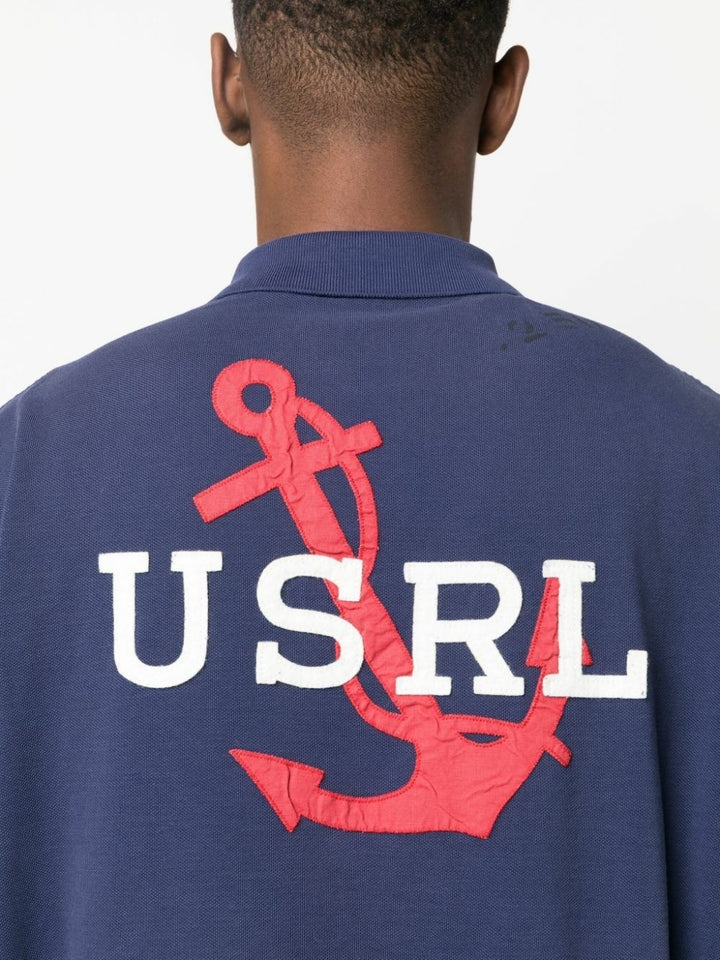Translation missing: en.Polo Ralph Lauren Mens Big &amp; Tall Cotton Mesh Graphic Polo Shirt Dark Cobalt-4XB